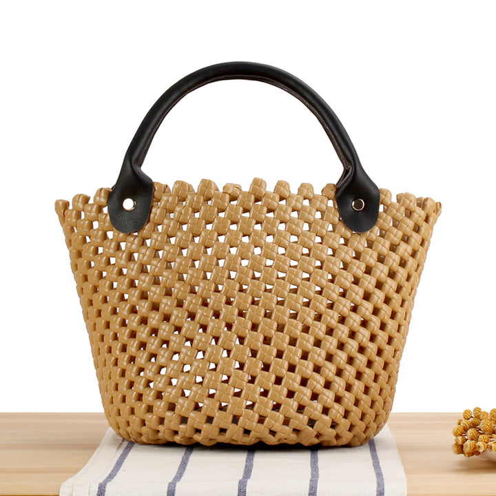 Basket bag with high-quality artificial leather handle Kalsten