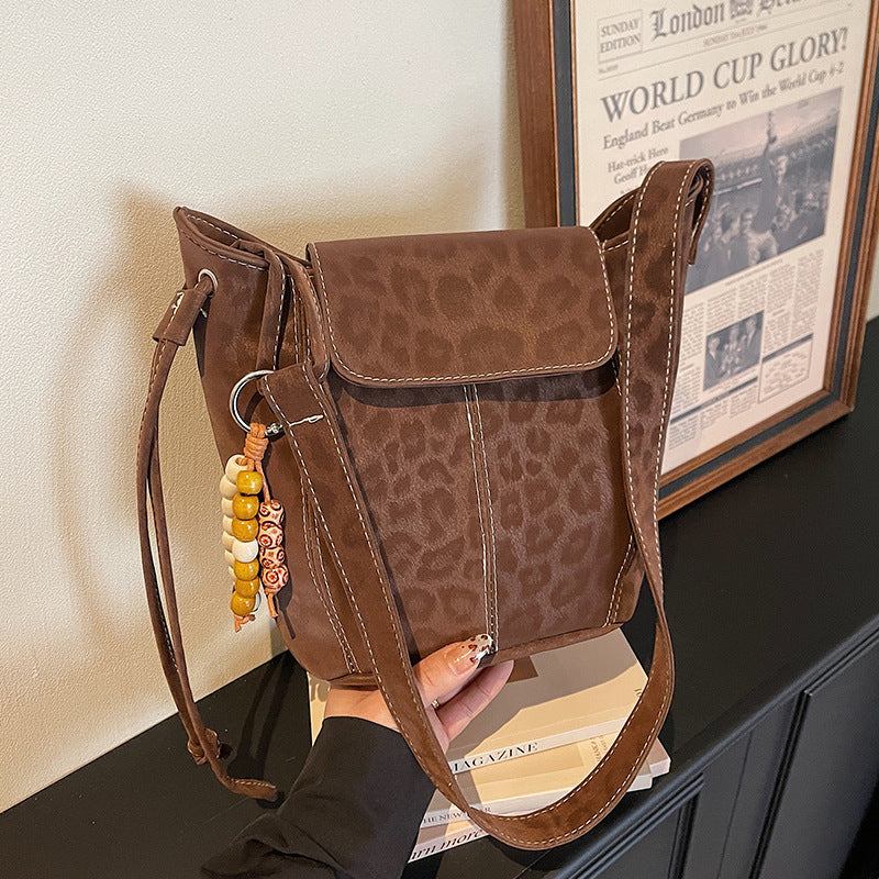 Leopard Print Crossbody Handbag