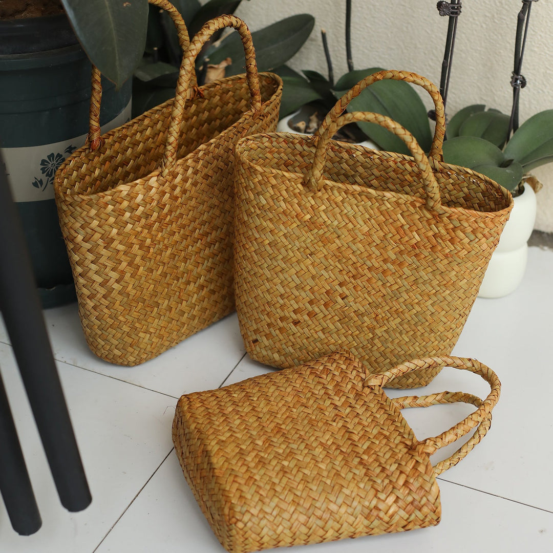 Handcrafted Woven Shopping Tote Kalsten