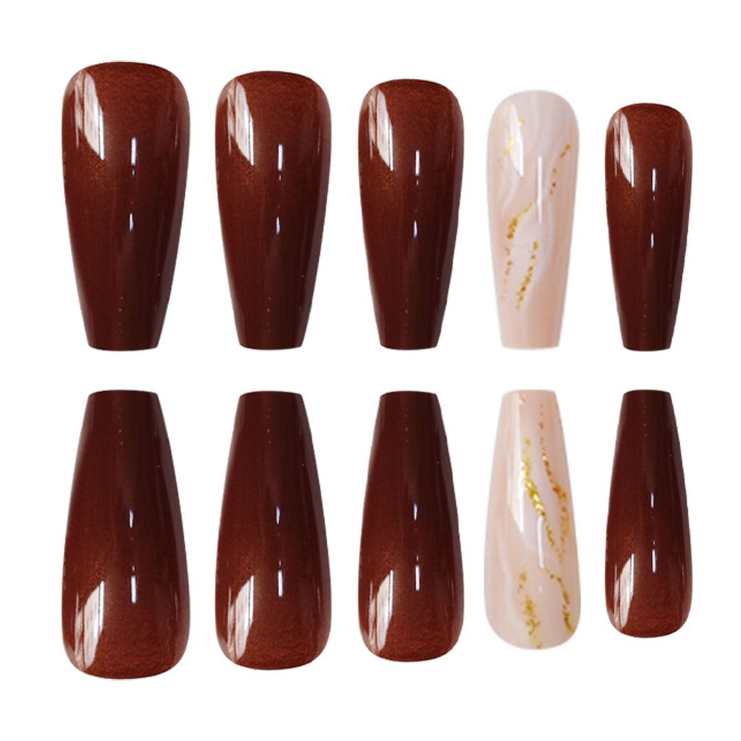 Artistic Marble Effect Press-On Nails Kalsten
