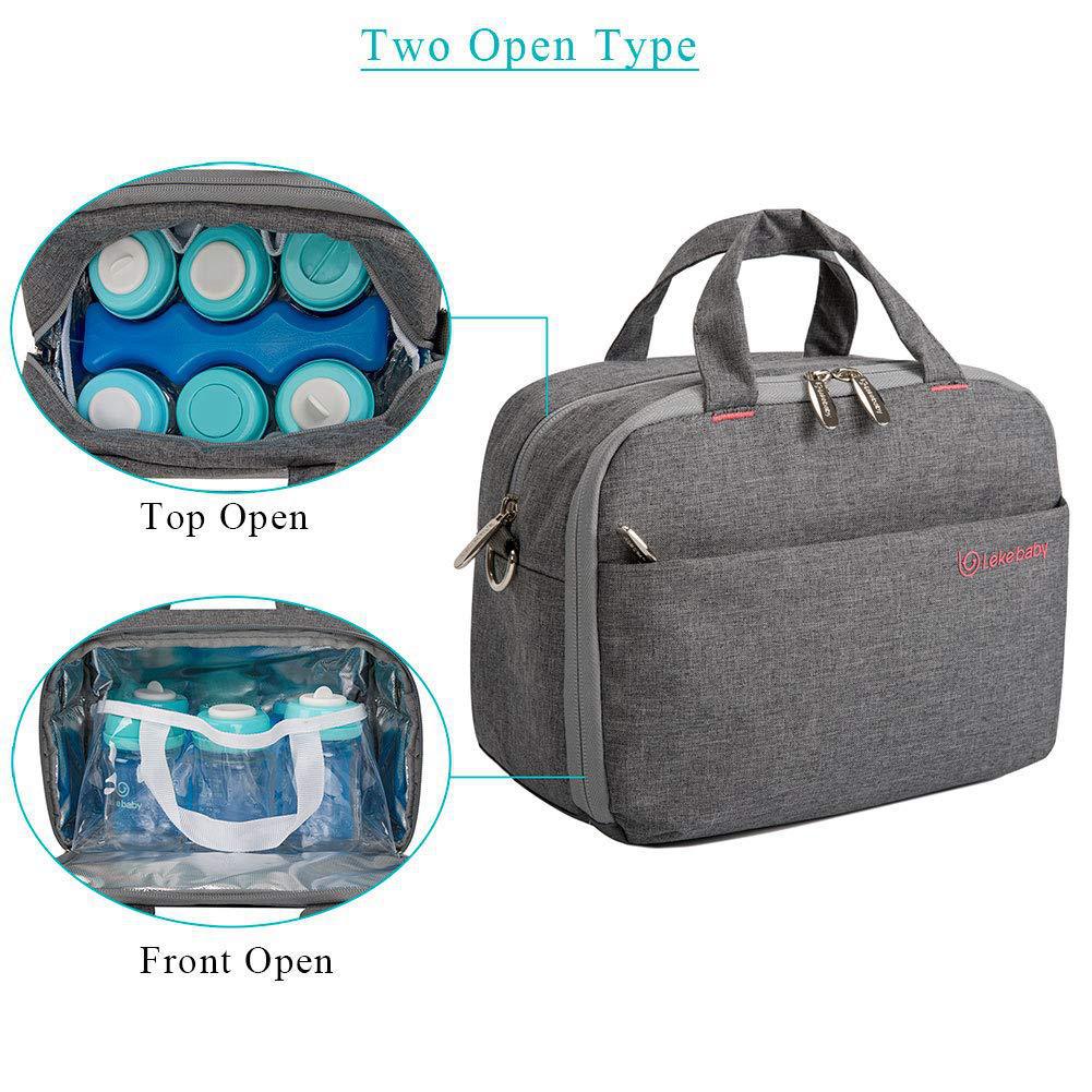 Unisex cooler bag with two opening types and insulating interior Kalsten
