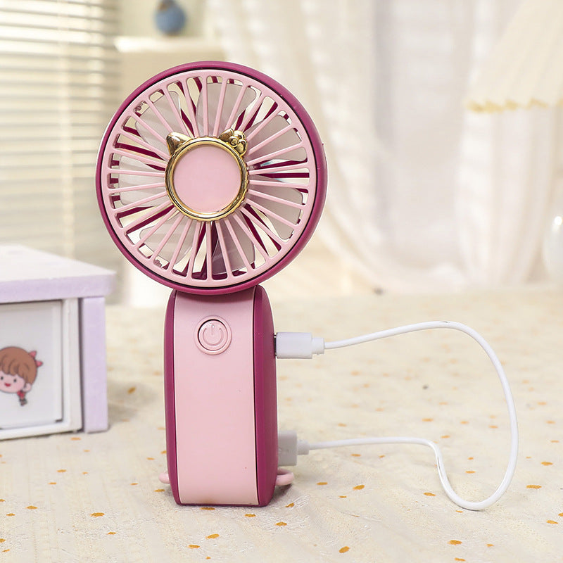 Women Portable Hand Fan with USB Connection and Flexible Tilt Kalsten