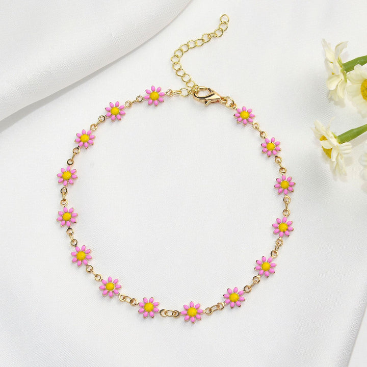 Colorful Floral Chain Bracelet Kalsten