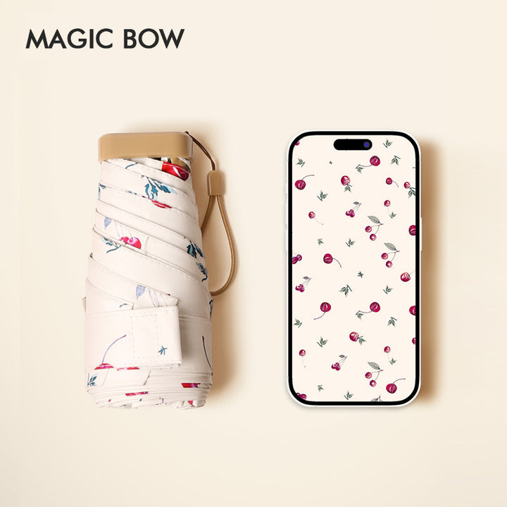 Women's Automatic UV Protection Folding Umbrella with Compact Carrying Case Kalsten