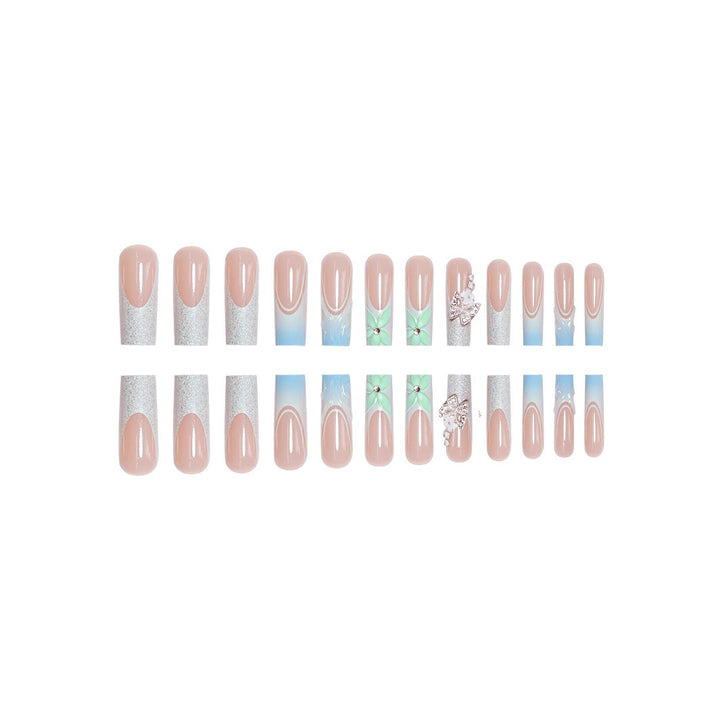 Elegant Floral Acrylic Nail Extensions Kalsten