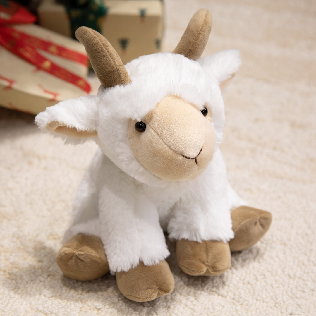 Premium Plush Lamb Comforter Stuffed Toy with Soft Faux-Fur and Embroidered Features Kalsten