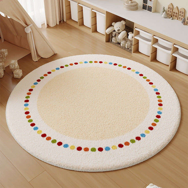 Playful Round Area Rug for Home Decor