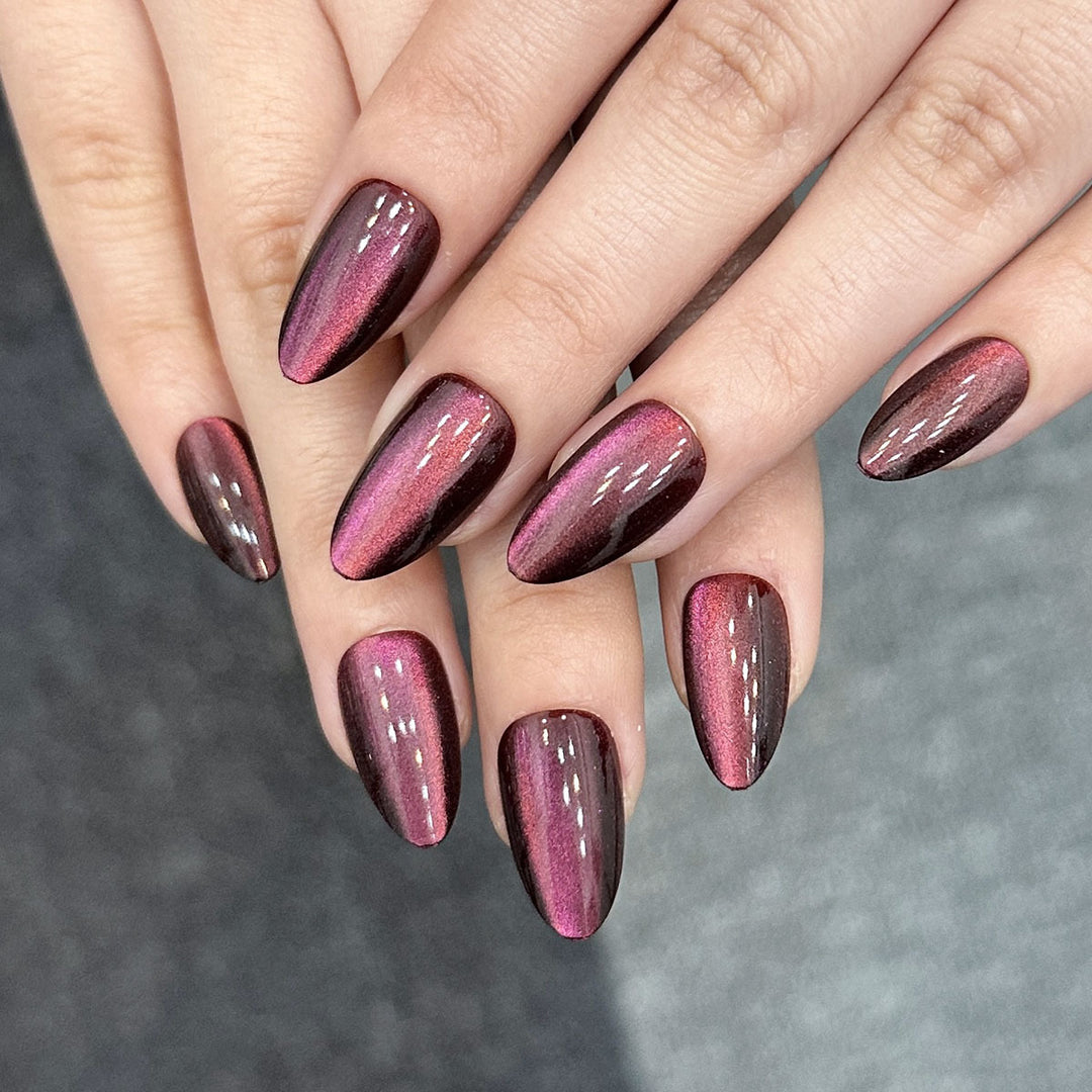 Glossy Press-On Nail Art Set