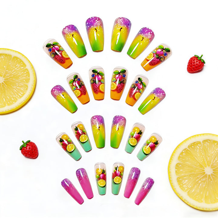 Creative nail art with fruity 3D design Kalsten