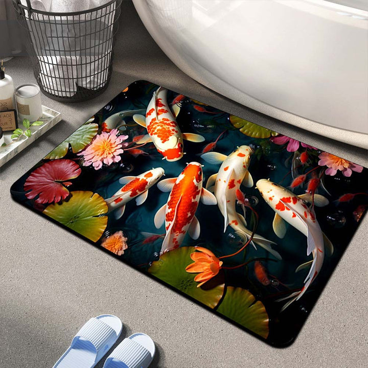 Floral Design Bath Mat