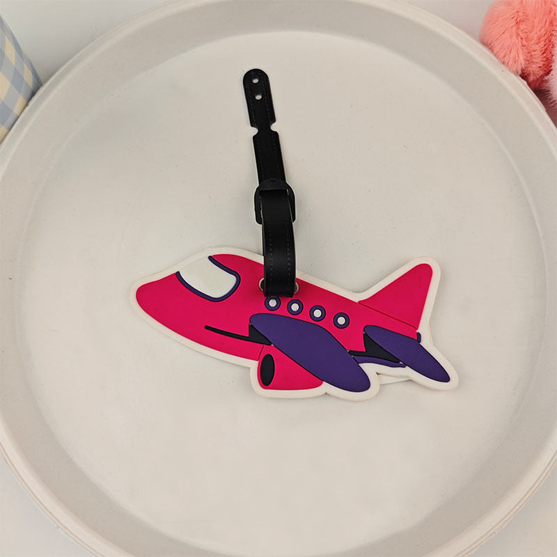 Ladies Padded Luggage Tag in Airplane Design Kalsten