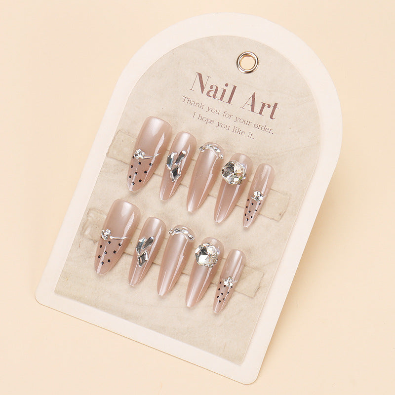 Stylish Press-On Nail Tips with Leopard Design Kalsten
