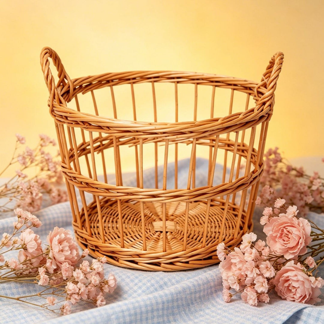 Handcrafted storage basket with weaving Kalsten