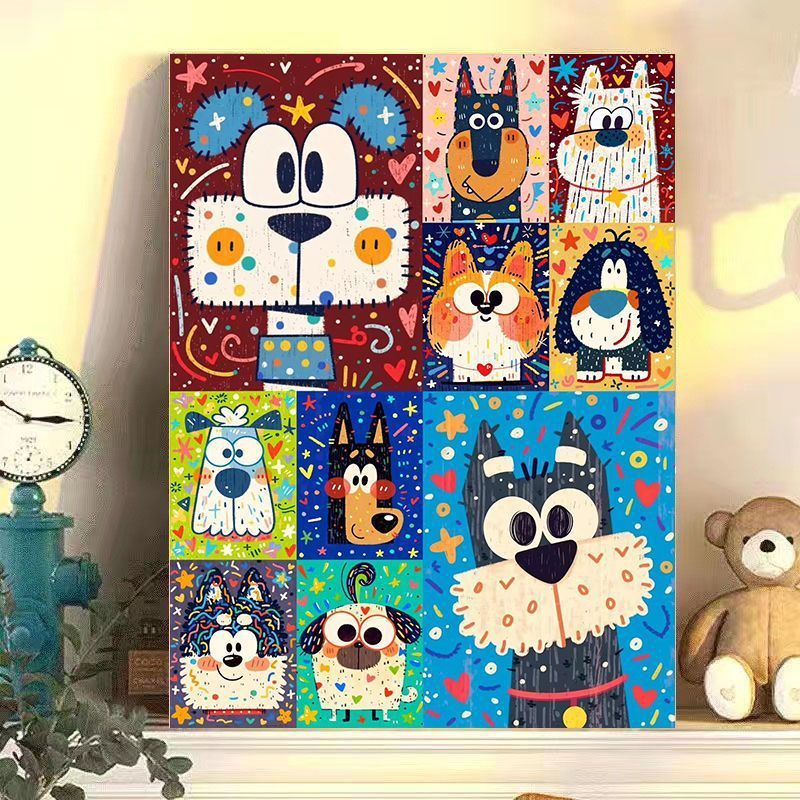 Playful Cat-Themed Canvas Wall Art Kalsten