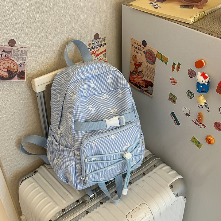 Charming Bow-Embellished Casual Backpack Kalsten