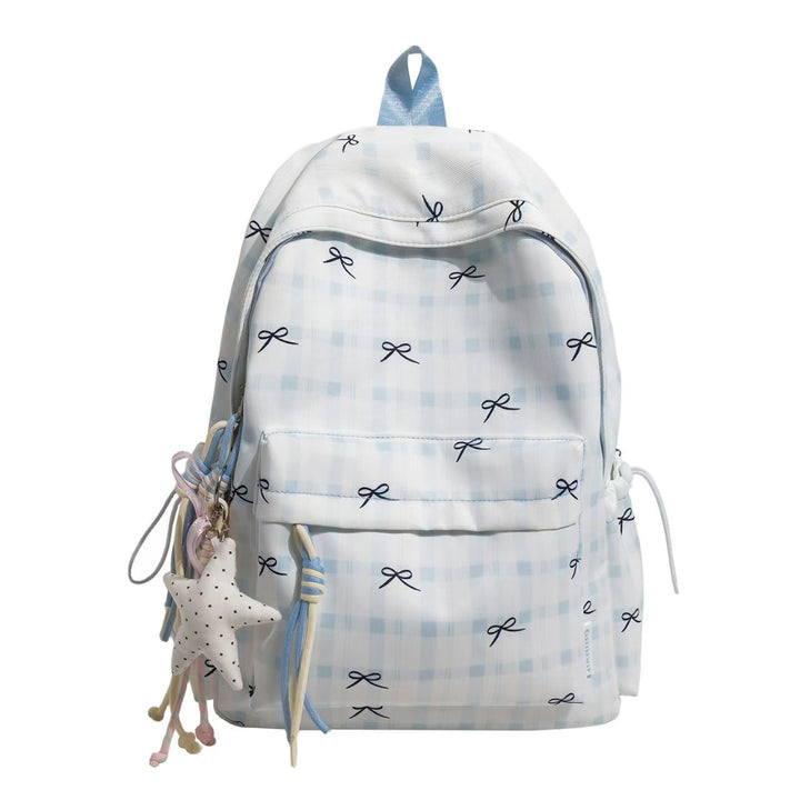 Backpack with Playful Checkered Pattern and Practical Compartments Kalsten