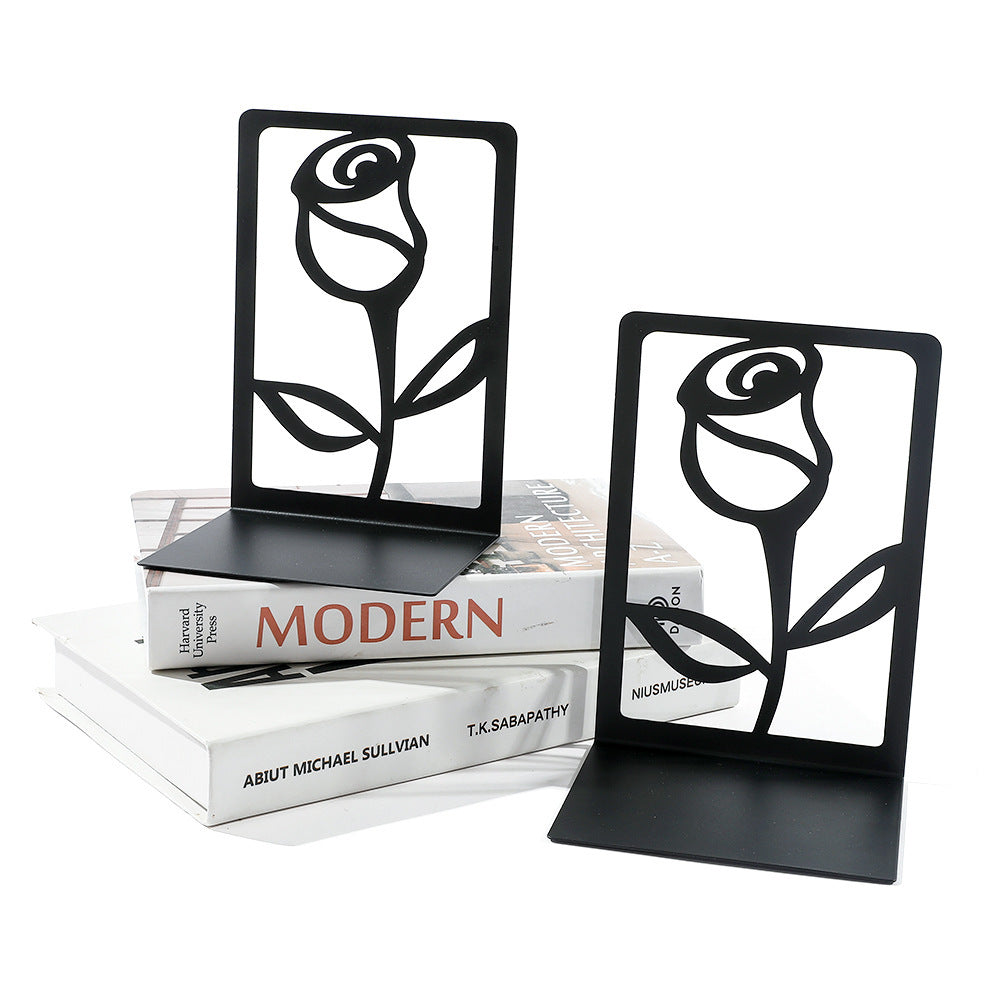 Decorative Floral Metal Bookends