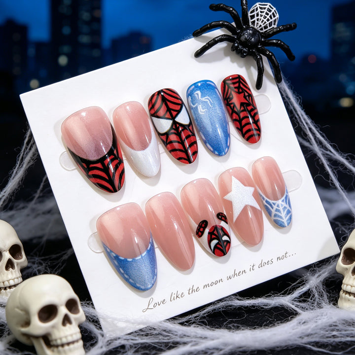 Superhero-Inspired Press-On Nail Art