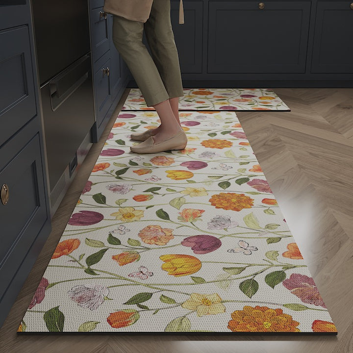 Floral Design Kitchen Comfort Mat