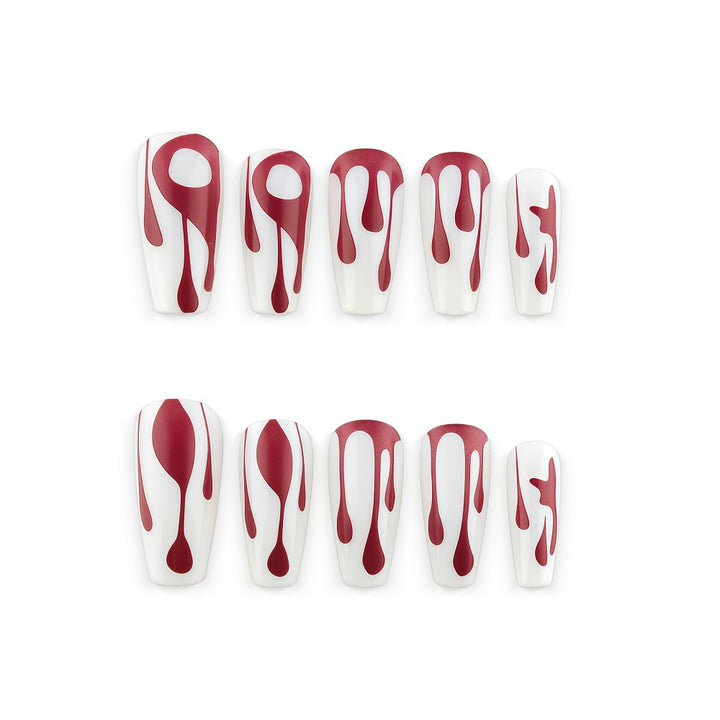Creative artificial nails with droplet pattern Kalsten