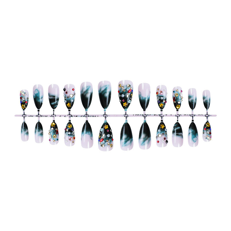 Artistic Press-On Nail Collection with Decorative Elements kalsten