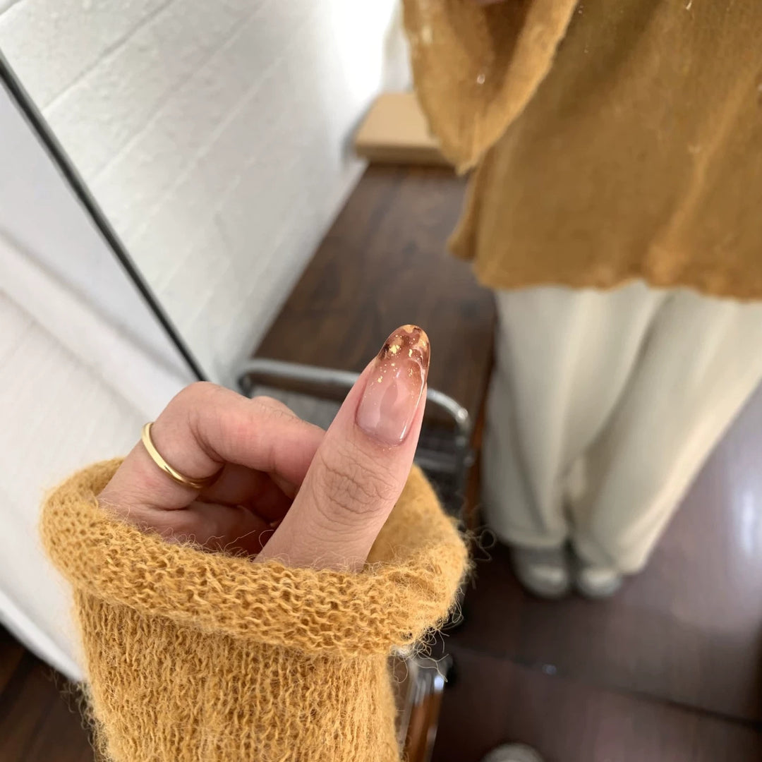 Elegant Glitter Ombre Nail Extensions