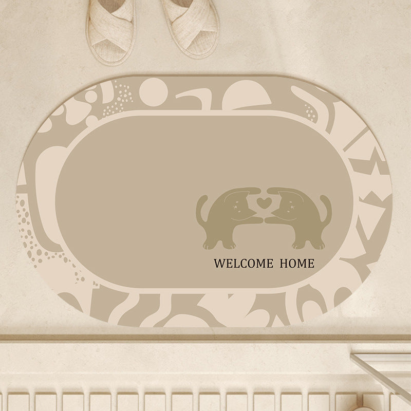 Playful Pet-Themed Welcome Mat
