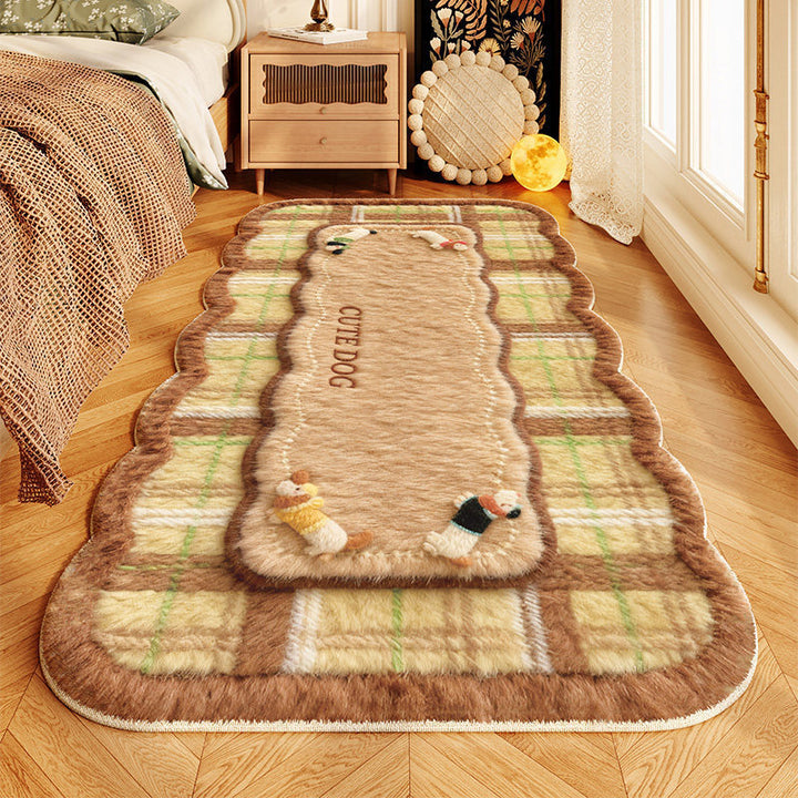 Cute Dog-Themed Plush Area Mat