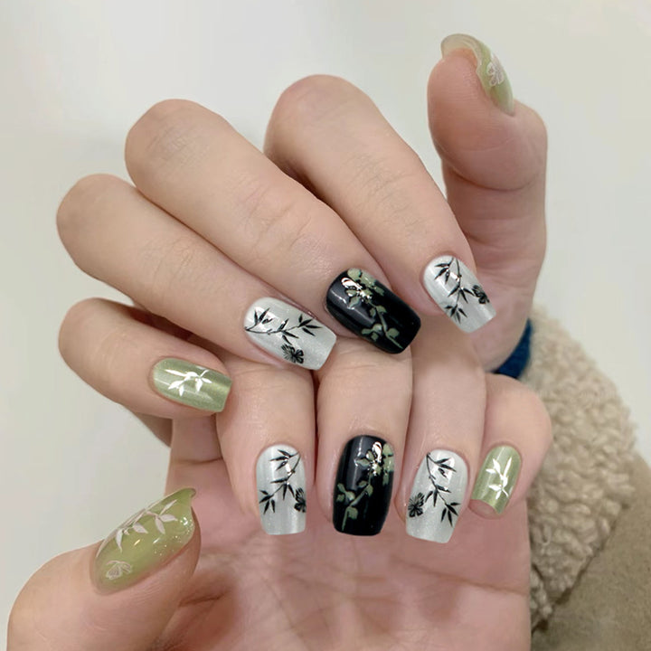 Artistic Bamboo Design Press-On Nails Kalsten