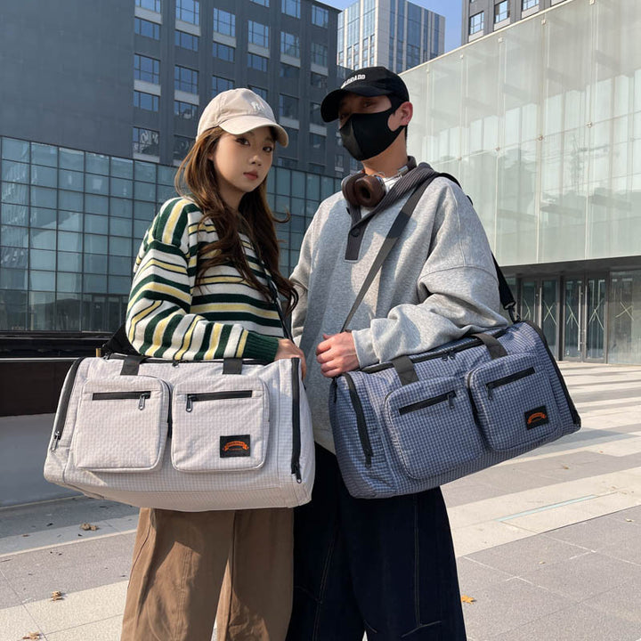 Versatile Checkered Gym Duffle Bag Kalsten