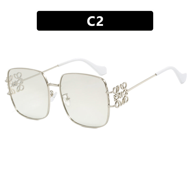 Ladies square sunglasses with delicate design and luxurious metal frame Kalsten