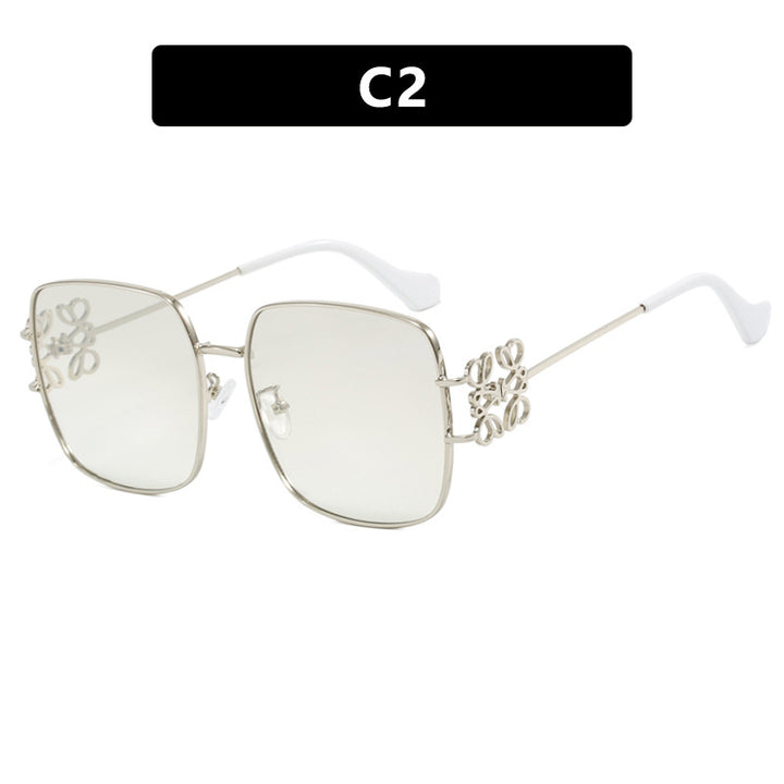 Ladies square sunglasses with delicate design and luxurious metal frame Kalsten