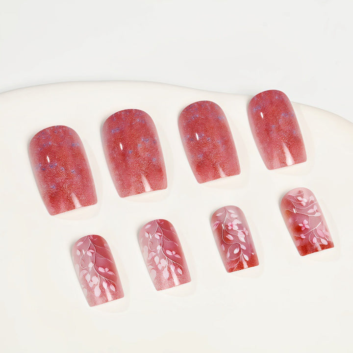 Artificial nails in elegant floral design Kalsten