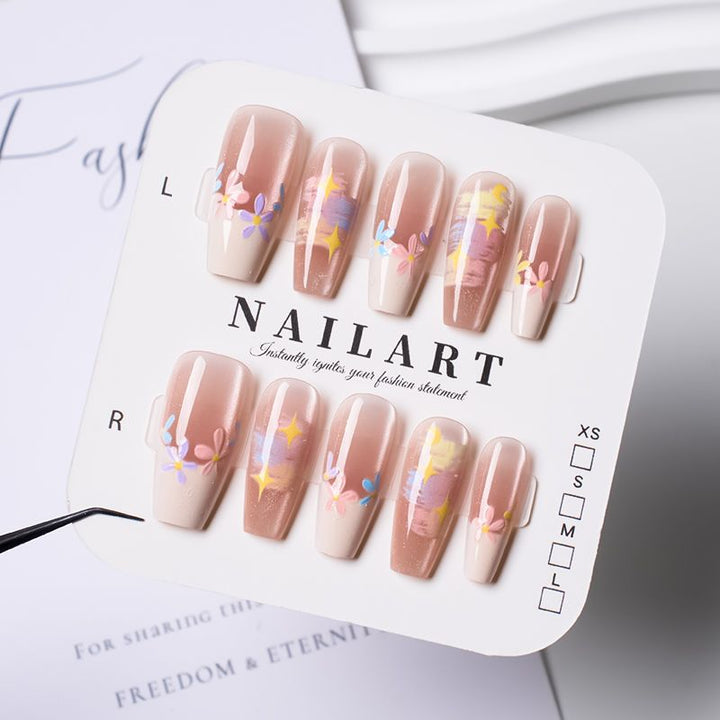 Luxury Ombre Leopard Print Press-On Nail Set Kalsten
