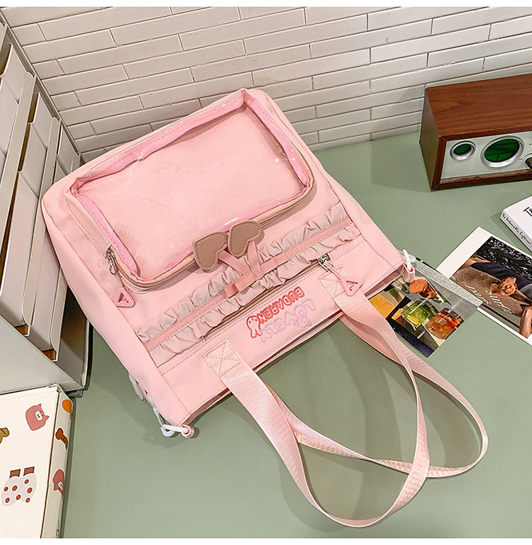 Transparent Front Pocket Casual Backpack Kalsten