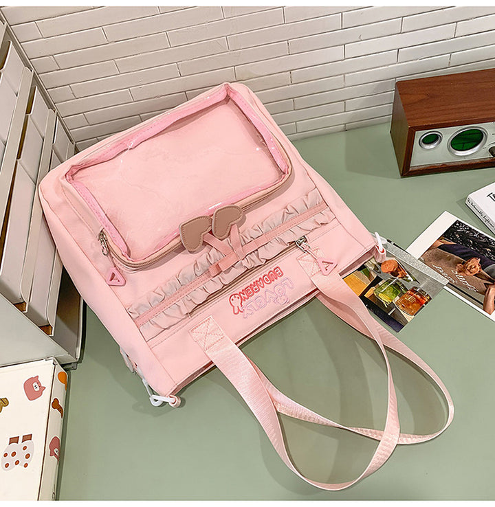 Transparent Front Pocket Casual Backpack Kalsten