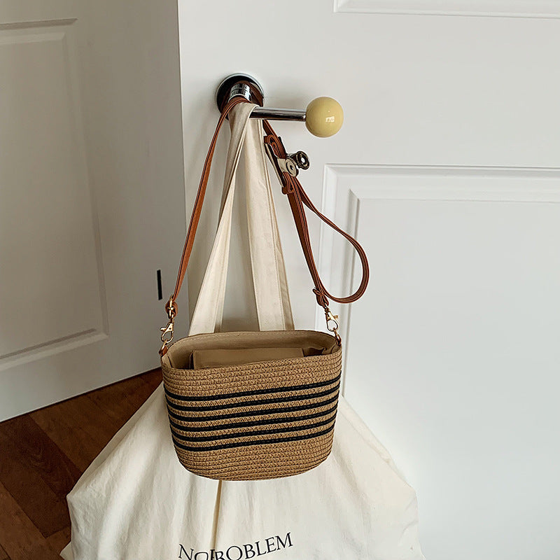 Woven Straw Crossbody Bag