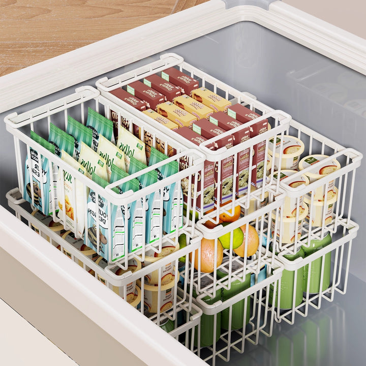 Wire Refrigerator Can Organizer Basket with Slide Handles