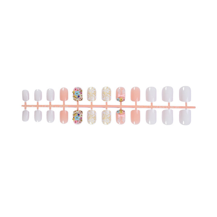 Elegant artificial nail set with colorful accents Kalsten