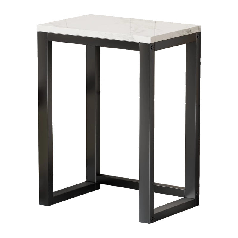 Gold Metal Aquarium Console Table with Faux Marble Top and Robot Vacuum Storage