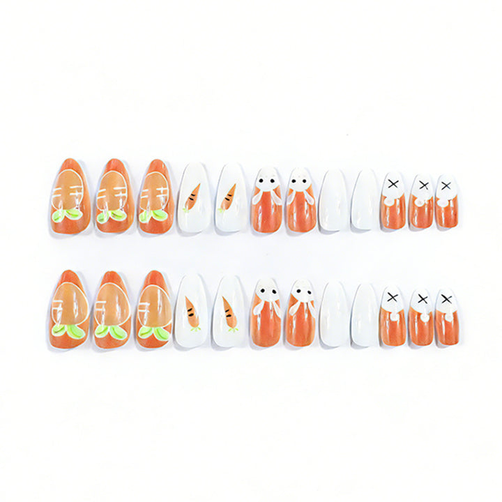 Cute Bunny and Carrot Nail Art Kalsten