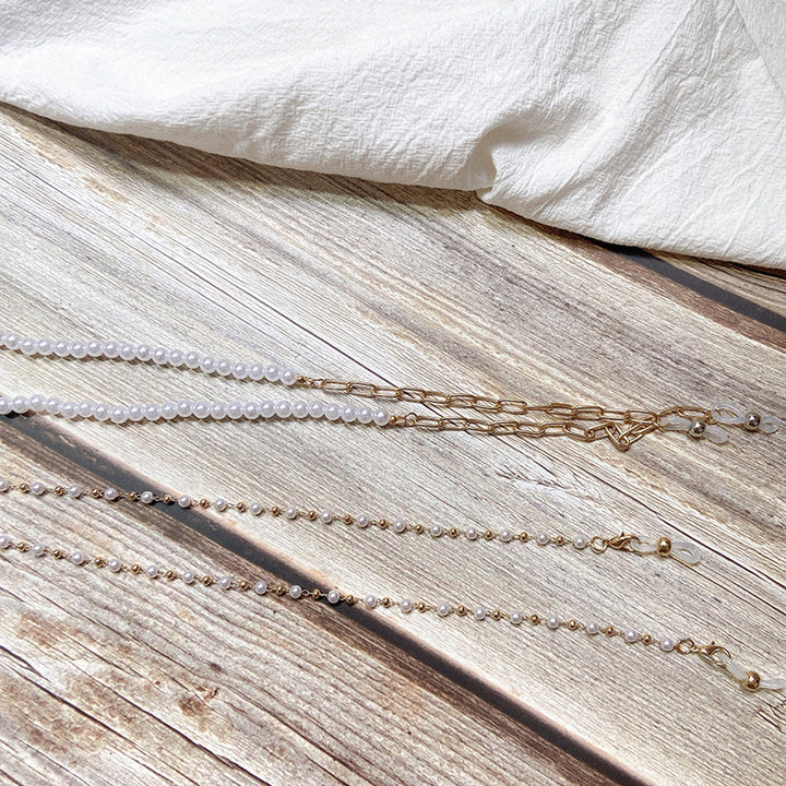 Pearl jewelry chain with golden link chain Kalsten
