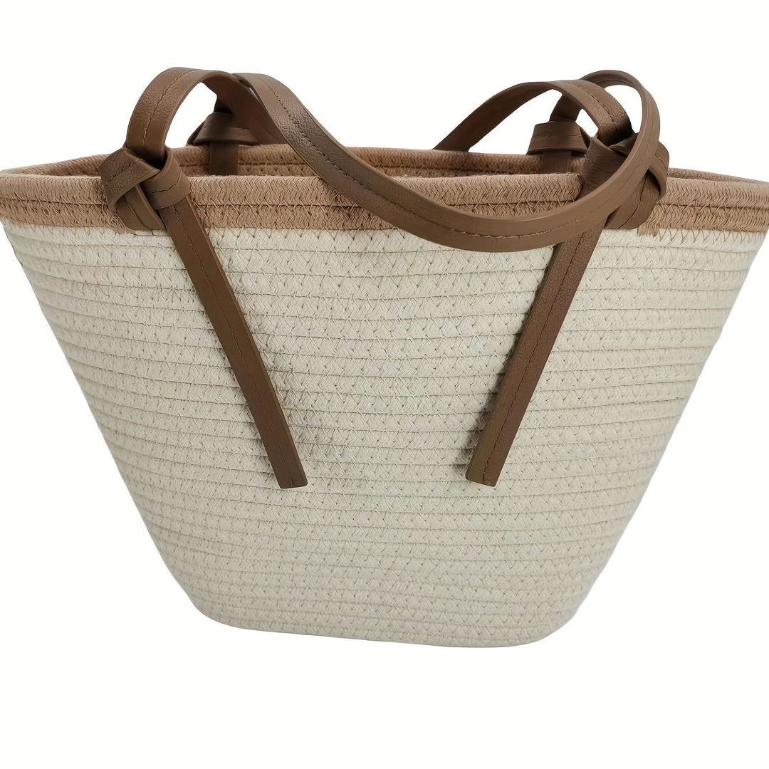 Spacious Beach Bag Made of Woven Material Kalsten