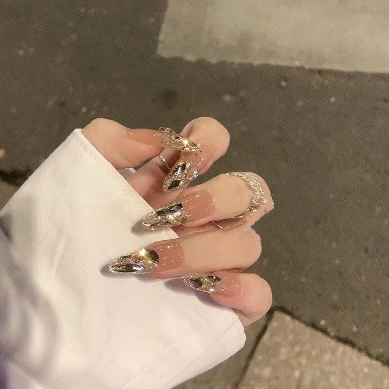 Glamorous Rhinestone Press-On Nail Set