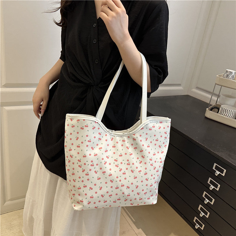 Floral Print Shopping Tote Bag Kalsten