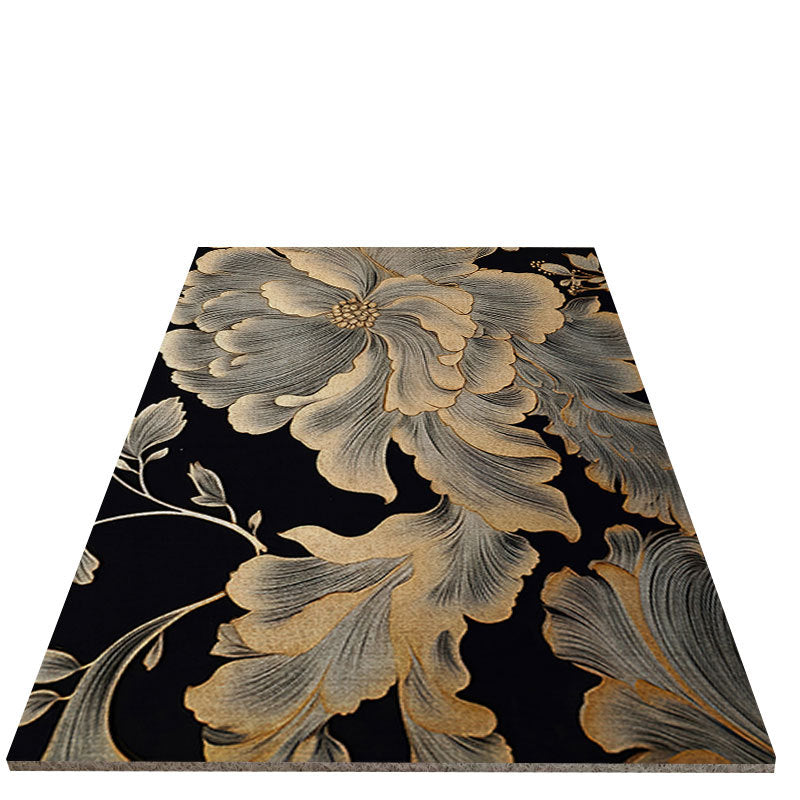 Elegant Floral Patterned Bath Mat Kalsten