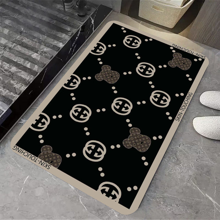 Cozy Cartoon-Printed Bath Mat