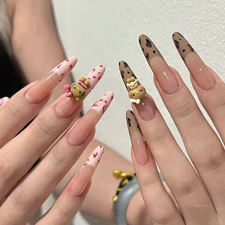 Whimsical Character-Designed Press-On Nail Art Kalsten