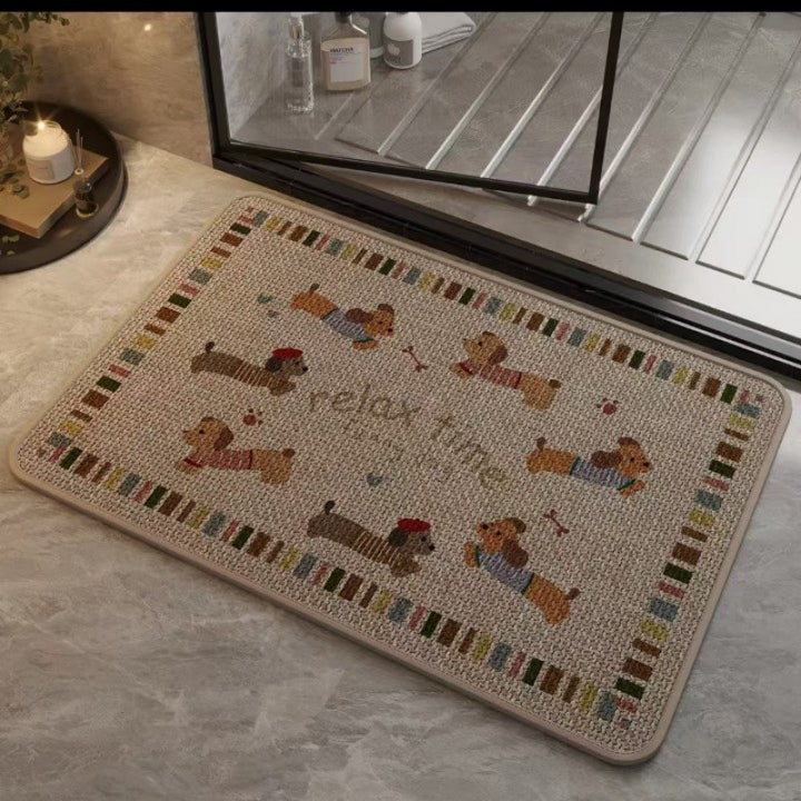 Fun Dog-Themed Anti-Slip Bath Mat Kalsten