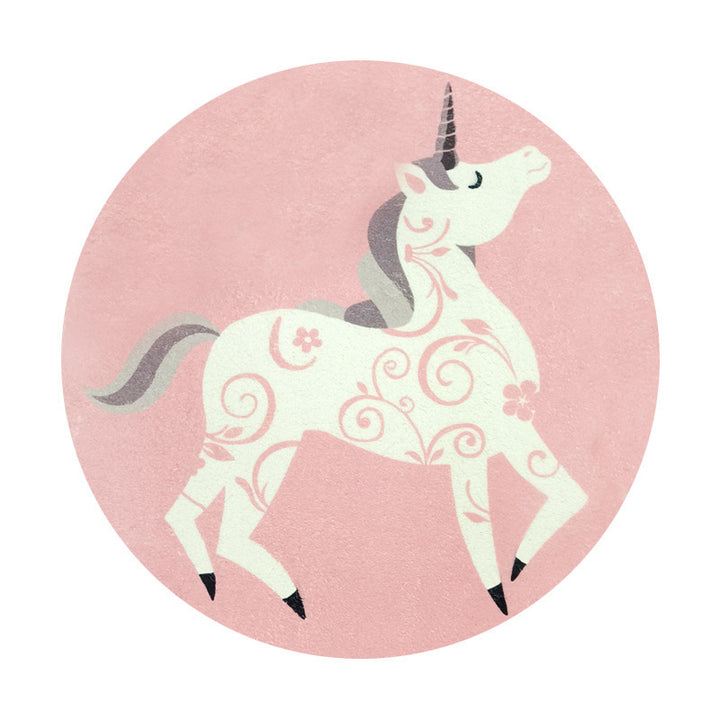 Rabbit-Themed Round Area Rug Kalsten